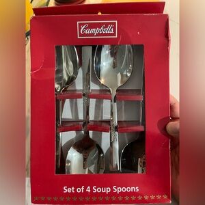 Campbell’s Condensed Soup Spoon Set Of 4 2013 Cozy Warm Chili Winter Classic